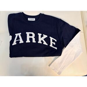 Parke Long Sleeve Layered Shirt - Navy & White L *SOLD OUT*